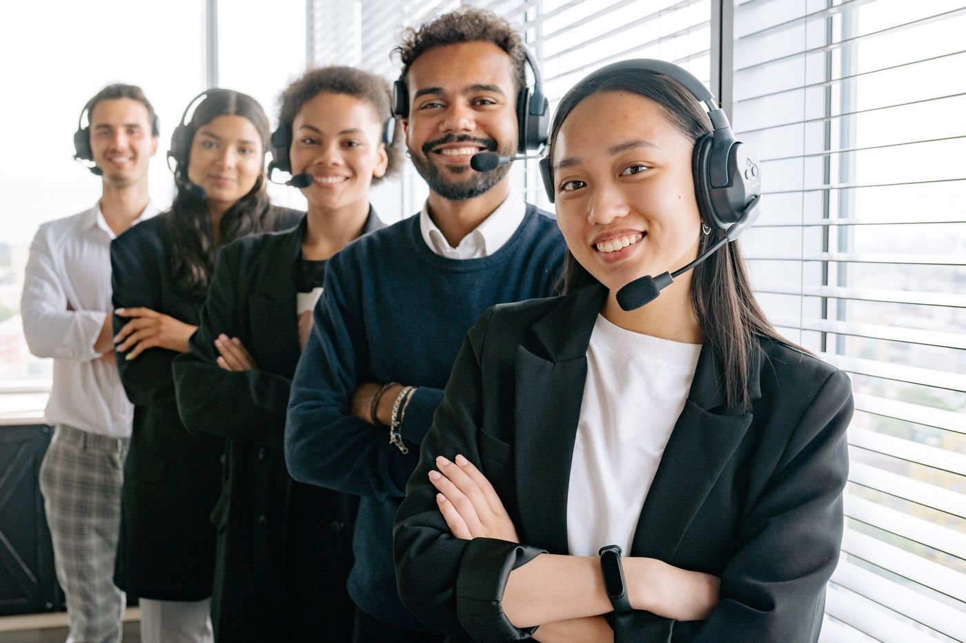 Agent taking a customer call